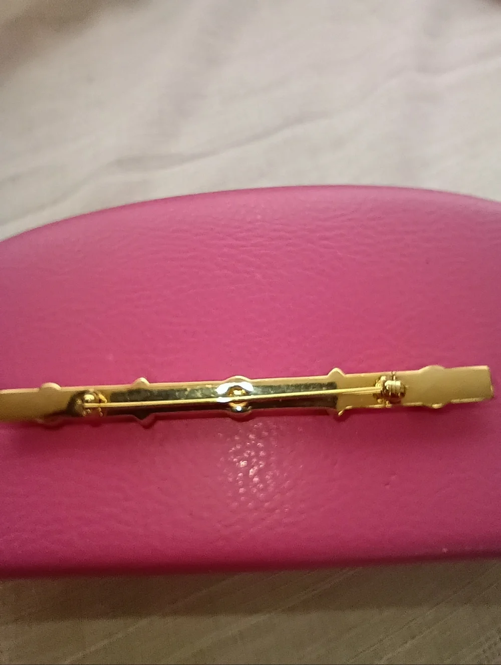 Vintage Swarovski Bar Brooch Crystal Gold Signed Swan Mark Women's Jewelry